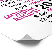 女の子らしいキュートなピンクブラックの独身最後のパーティー計画 ポスター (角)