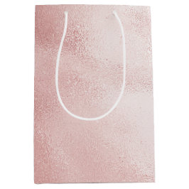 女の子らしいゴージャスなバラ色のブライダルシャワー ミディアムペーパーバッグ