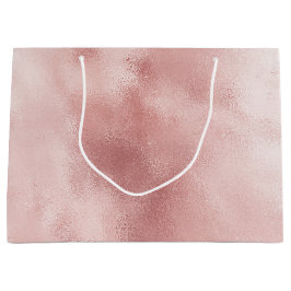 女の子らしいゴージャスなピンクのブライダルシャワー ラージペーパーバッグ