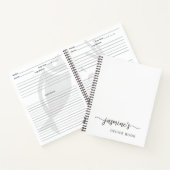 女の子らしいシンプルなホワイトクッキングブックのレシピ署名メモ ノートブック (内部)