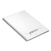 女の子らしいシンプルな白い料理本のレシピ署名 ノートブック (右側)