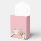 女の子らしいスクリプトモノグラム バラピンク フラワー フェイバーボックス (オープン)