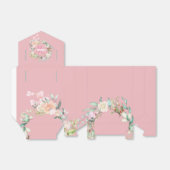 女の子らしいスクリプトモノグラム バラピンク フラワー フェイバーボックス (折り畳みなし)
