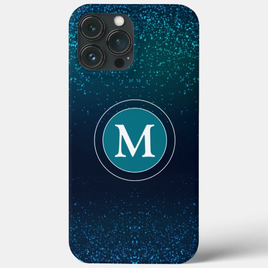 女の子らしいテイルグリッターのモノグラム Case-Mate iPhoneケース (裏面)