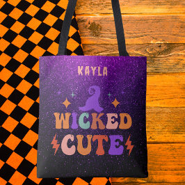 女の子らしいパープル×ブラックのハロウィン オリジナルグッズ トートバッグ