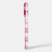 女の子らしいピンクと白のチェックストライプ Case-Mate iPhoneケース (裏面 / 左)