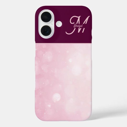 女の子らしいピンクのフェミニンなギラギラ抽象グラデーション Case-Mate iPhoneケース (裏面)