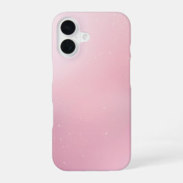 女の子らしいピンクのフェミニンなソフトスパークルオンブレ iPhone 16ケース