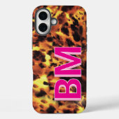 女の子らしいピンクのモノグラム入りべっ甲柄 Case-Mate iPhoneケース (裏面)