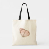 女の子らしいピンクの蝶 トートバッグ (裏面)