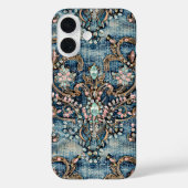 女の子らしいピンクターコイズブルーデニム Case-Mate iPhoneケース (裏面)