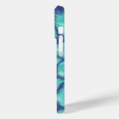 女の子らしいブルーとターコイズのヒョウ柄プリント オーダーメイド Case-Mate iPhoneケース (裏面 / 左)