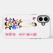 女の子らしいポップな蝶のスマホケース Case-Mate iPhoneケース (裏面 (横))