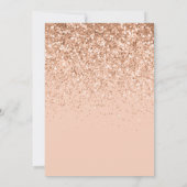 女の子らしいモダンなピンクのグリッター タイポグラフィー 21歳の誕生日 (裏面)