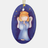 女の子らしい天使のクリスマスのオーナメント セラミックオーナメント (左)