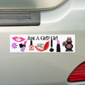女の子らしい女の子のバンパーステッカー バンパーステッカー (車上)