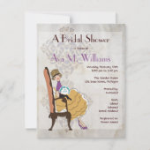 女の子らしい女の子のブライダルシャワーの招待状 招待状 (正面)