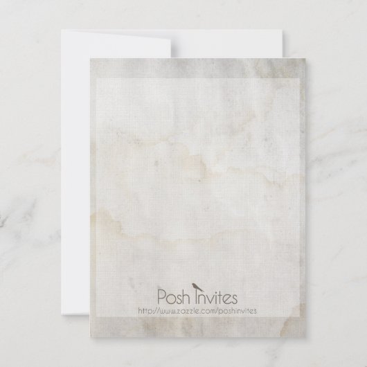 女の子らしい女の子のブライダルシャワーの招待状 招待状 (裏面)