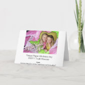 女の子らしい女の子ハートマザーズデ空白のイカード カード (裏面)