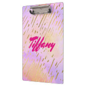 女の子らしい女の子ピンクと金ゴールド クリップボード (左)