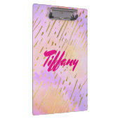 女の子らしい女の子ピンクと金ゴールド クリップボード (右)