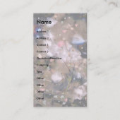 女の子らしい女の子花テンプレート! 名刺 (正面)