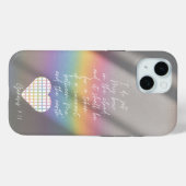 女の子らしい宗教的な写真の虹のチェック柄ハート Case-Mate iPhoneケース (裏面 (横))