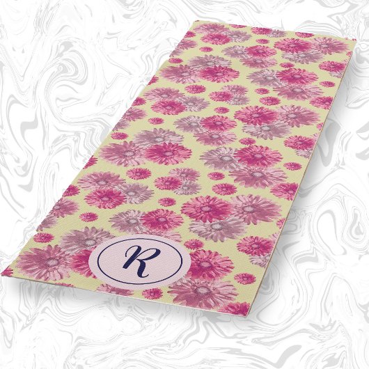 女の子らしい花柄のモダンなパステルカラーの花のジム ヨガマット