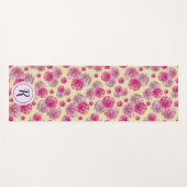 女の子らしい花柄のモダンなパステルカラーの花のジム ヨガマット (正面(横))