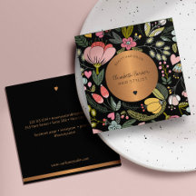 女の子らしい華やかなパステルピンクの花の美しさサロン ブラック