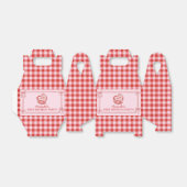 女の子らしい赤とピンクのリボンのケーキのバースデー記念品ボックス フェイバーボックス (折り畳みなし)