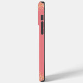 女の子らしい輝くピンクとゴールドのモノグラム Case-Mate iPhoneケース (裏面 / 左)