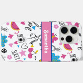 女の子らしい かわいい おしゃれ シンプル ピンク お洒落な パターン Case-Mate iPhoneケース (裏面 (横))