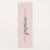 女の子らしい ほんのりピンクのオリジナルイニシャルスクリプト ヨガマット (正面)