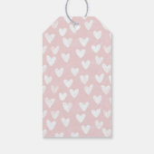 女の子らしい ピンク 白 ハート ギフトタグ (裏面)