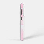 女の子らしい ピンク 白 水彩 ネーム モノグラム SAMSUNG GALAXYケース (右側面)