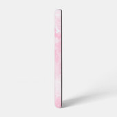 女の子らしい ピンク 白 水彩 ネーム モノグラム SAMSUNG GALAXYケース (左側面)