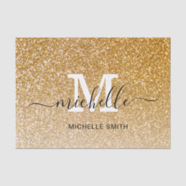 女の子らしい フェミニンな エレガントな モノグラム ロゴ入りの スクリプト 薄葉紙