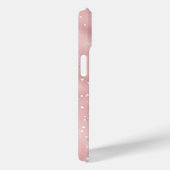 女の子らしい ローズゴールド グリッター オーダーネーム フォト コラージュ Case-Mate iPhoneケース (裏面 / 右)