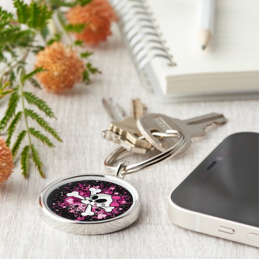 女の子らしスカル キーホルダー (側面)