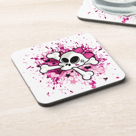 女の子らしスカル コースター (左側)