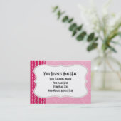 女の子らしピンクジェムビーズかわいらしファッションビジネスカー 名刺 (スタンド正面)