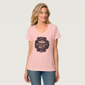 女の子らしヴィンテージスカル Tシャツ (正面フル)