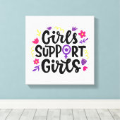 女の子をサポート キャンバスプリント (インサイチュ (ウッドフロア))