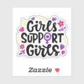 女の子をサポート シール (シート)