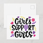 女の子をサポート ポストカード (正面/裏面)