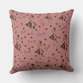 女の子をピンクで留める クッション (裏面)