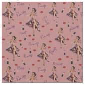 女の子をピンクで留める ファブリック (クローズアップ)