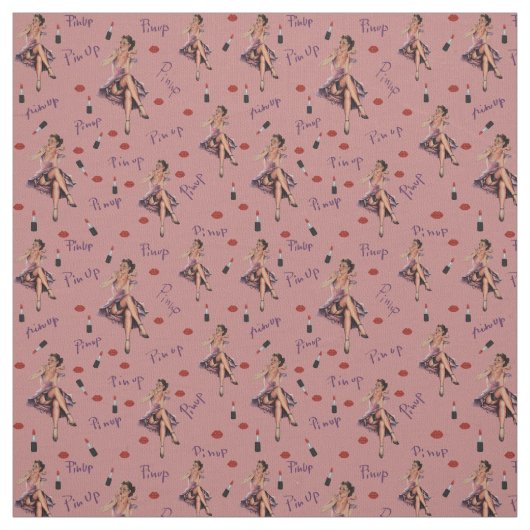 女の子をピンクで留める ファブリック (見本)