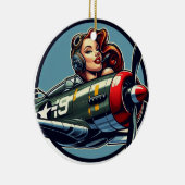 女の子をピン留めする セラミックオーナメント (右)